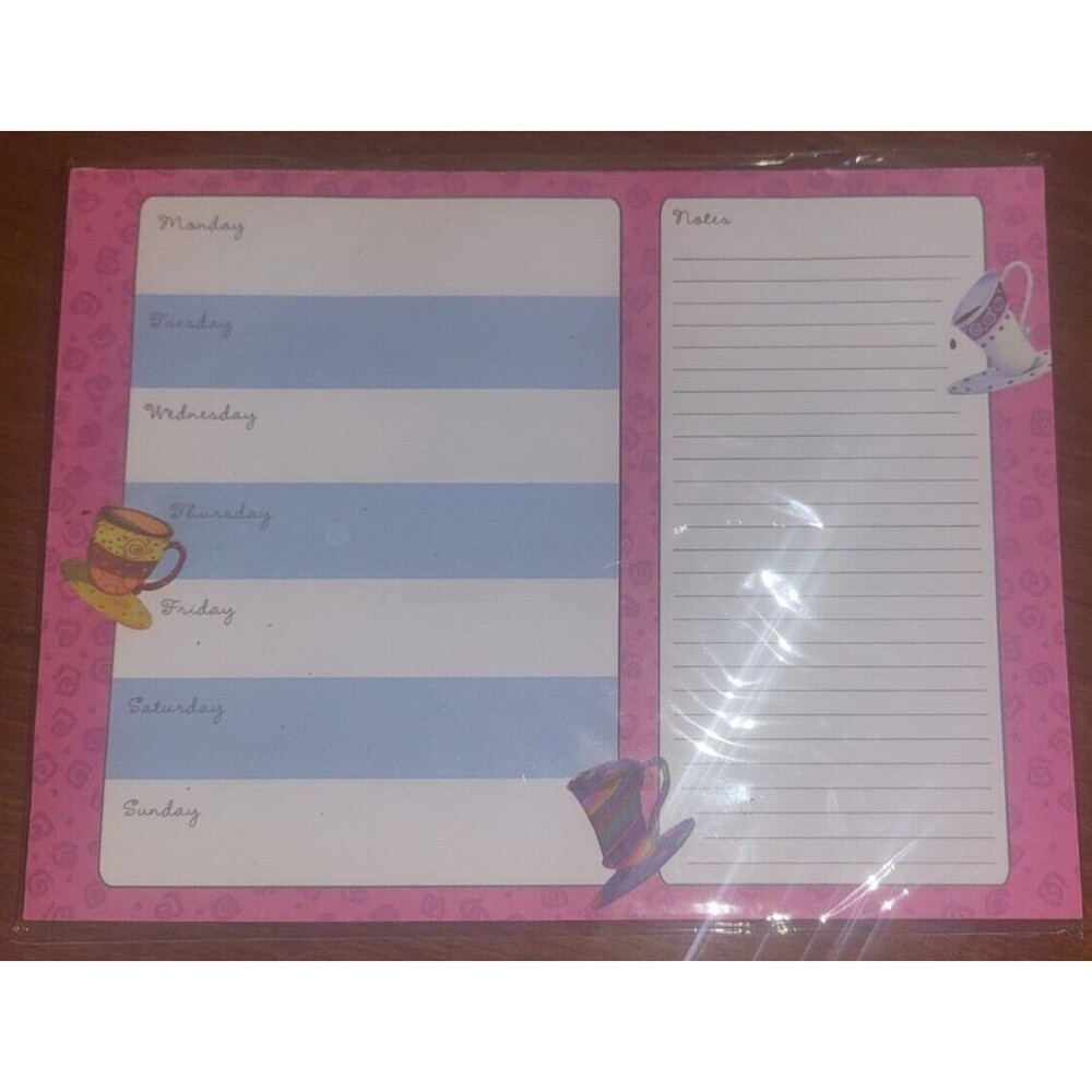 Weekly Undated 8x6 Planner Magnetic Tear Away Sheet 52 Sheet / New